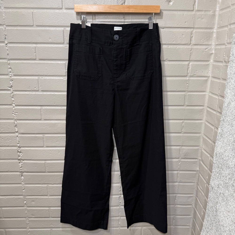 Anthropologie Maeve Colette High Rise Wide Leg Pants Magic Fabric Blnd Linen 29T - Picture 5 of 16